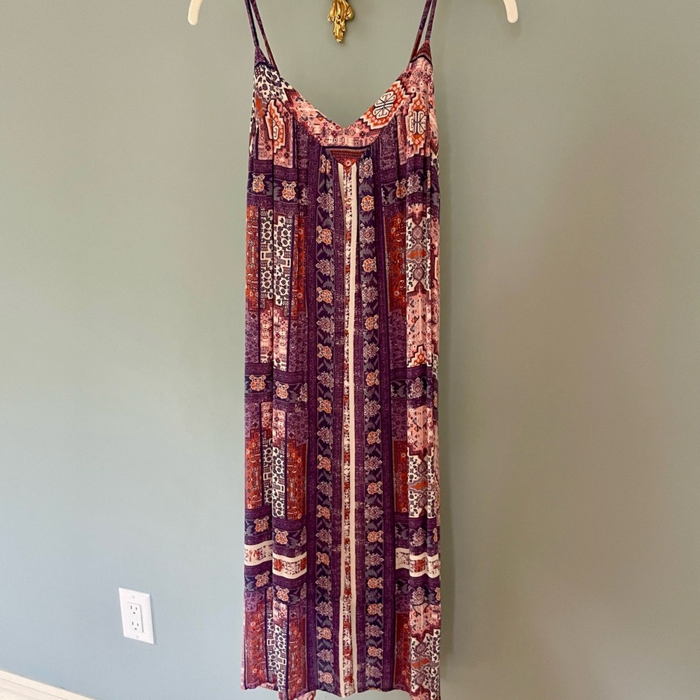 Lucky Brand Multicolor Patterned Maxi Dress